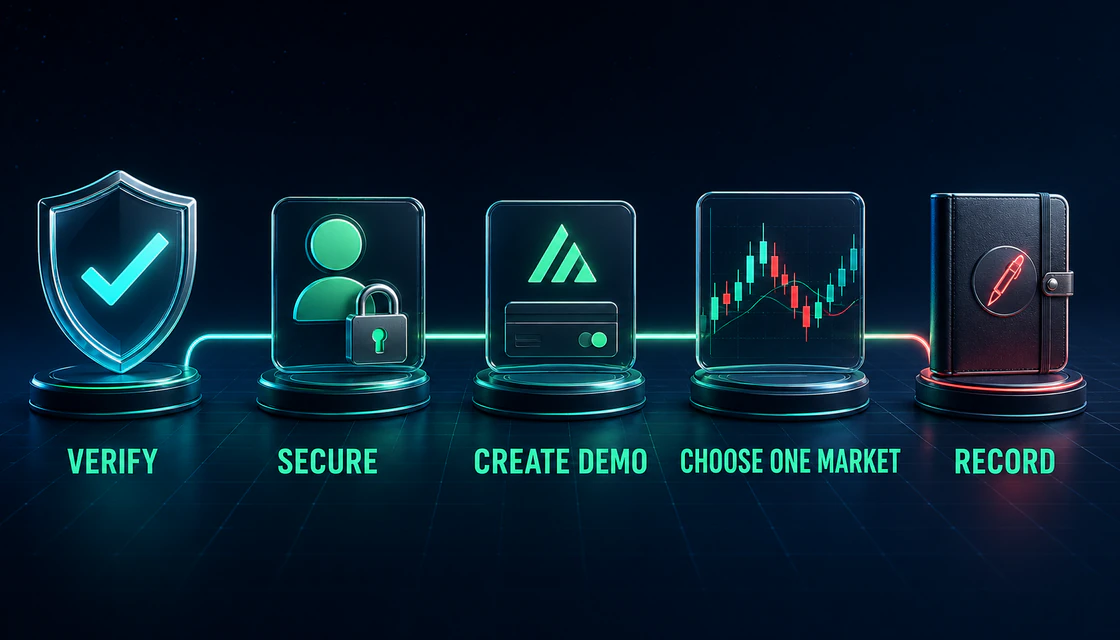 Safe Alpari demo account setup route from verification to written records