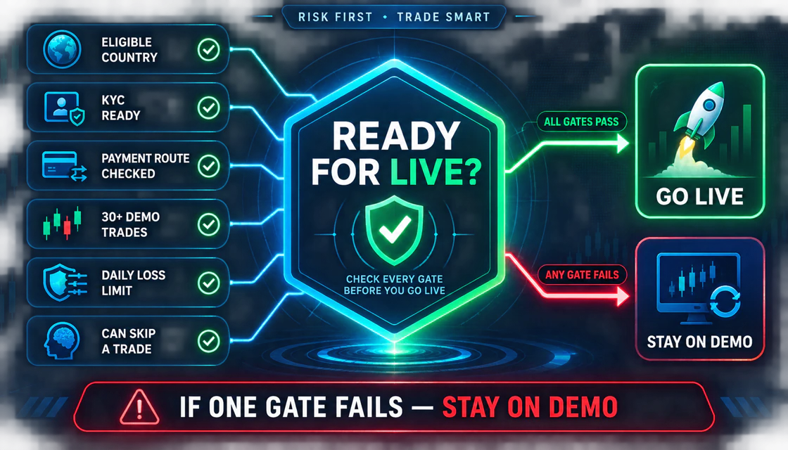 Binarium demo to live readiness gate checklist