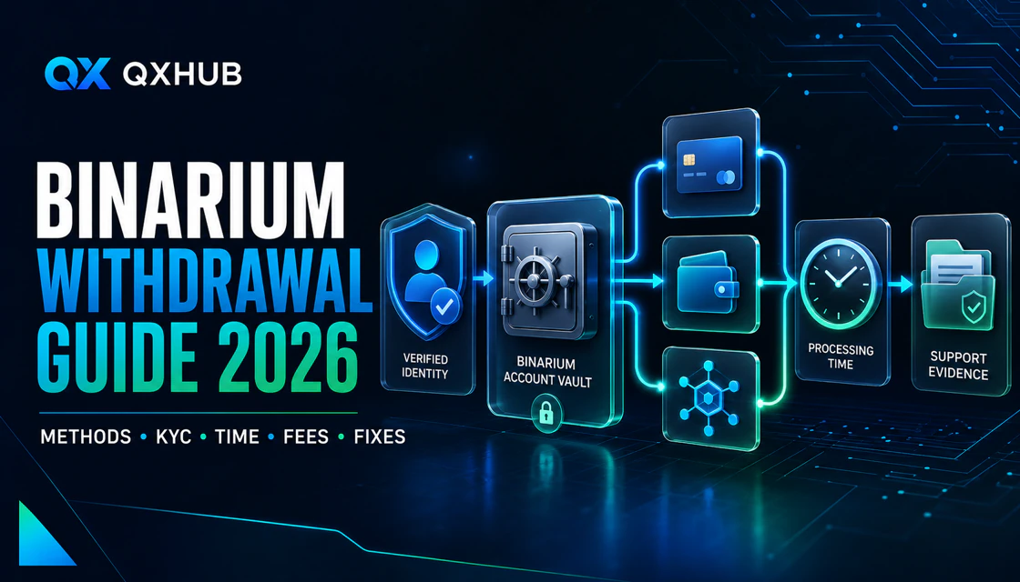 Binarium withdrawal guide with verified identity, account review, payment routes, processing time and support evidence