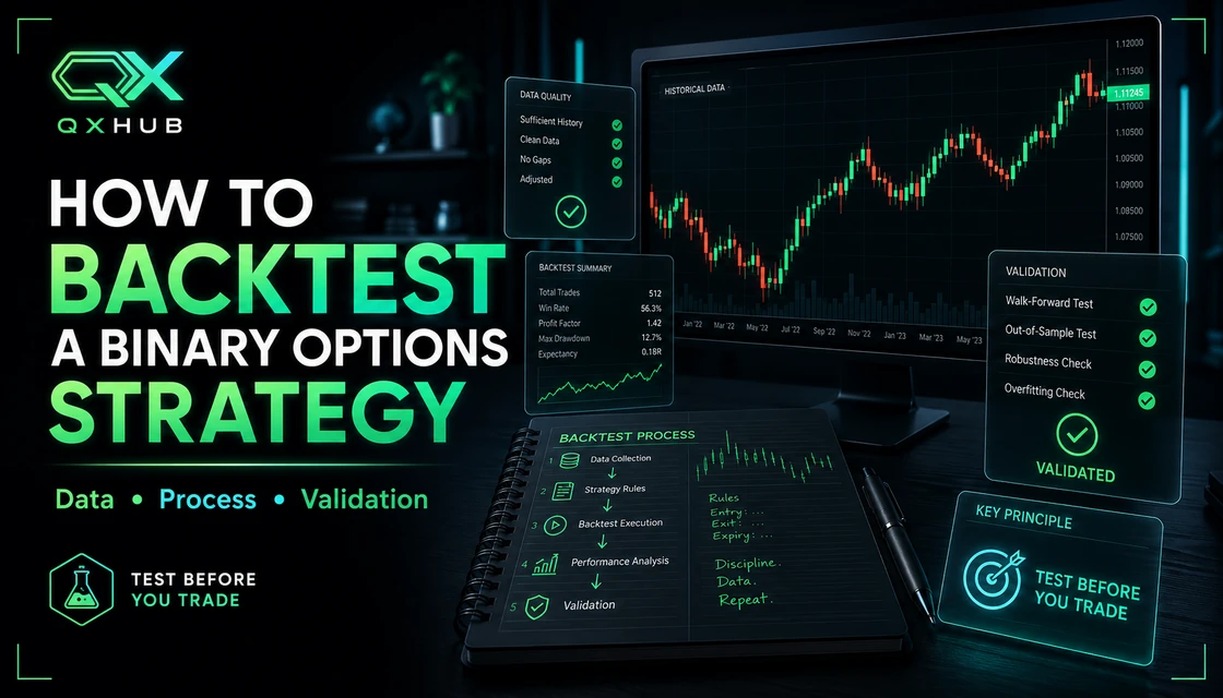How to Backtest a Binary Options Strategy: Data, Metrics and Validation cover