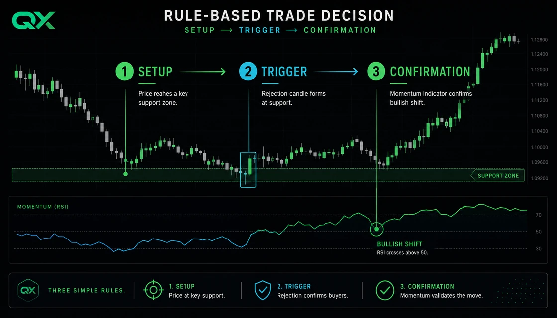 Binary Options Trading Plan: Rules, Checklist and Complete Example: entry rule sequence