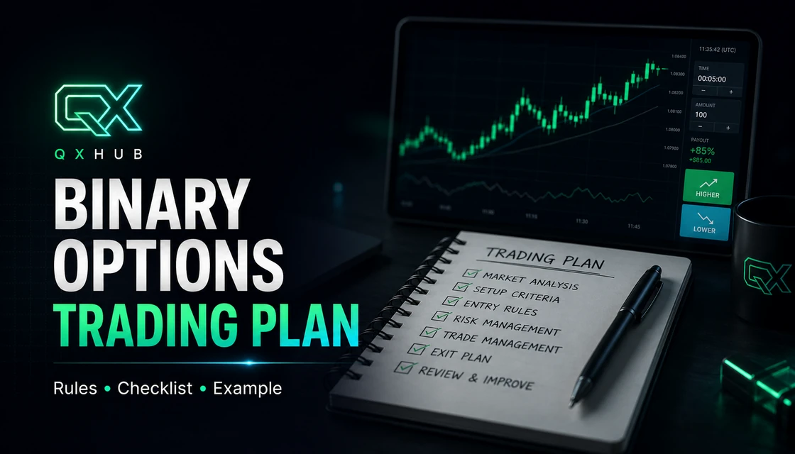 Binary Options Trading Plan: Rules, Checklist and Complete Example cover