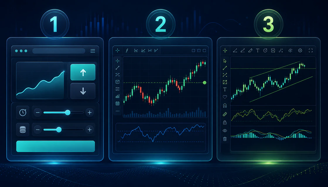Deriv demo platform routes for options MT5 CFDs and chart-first analysis