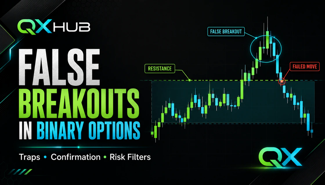False breakouts in binary options with support, resistance and failed price movement