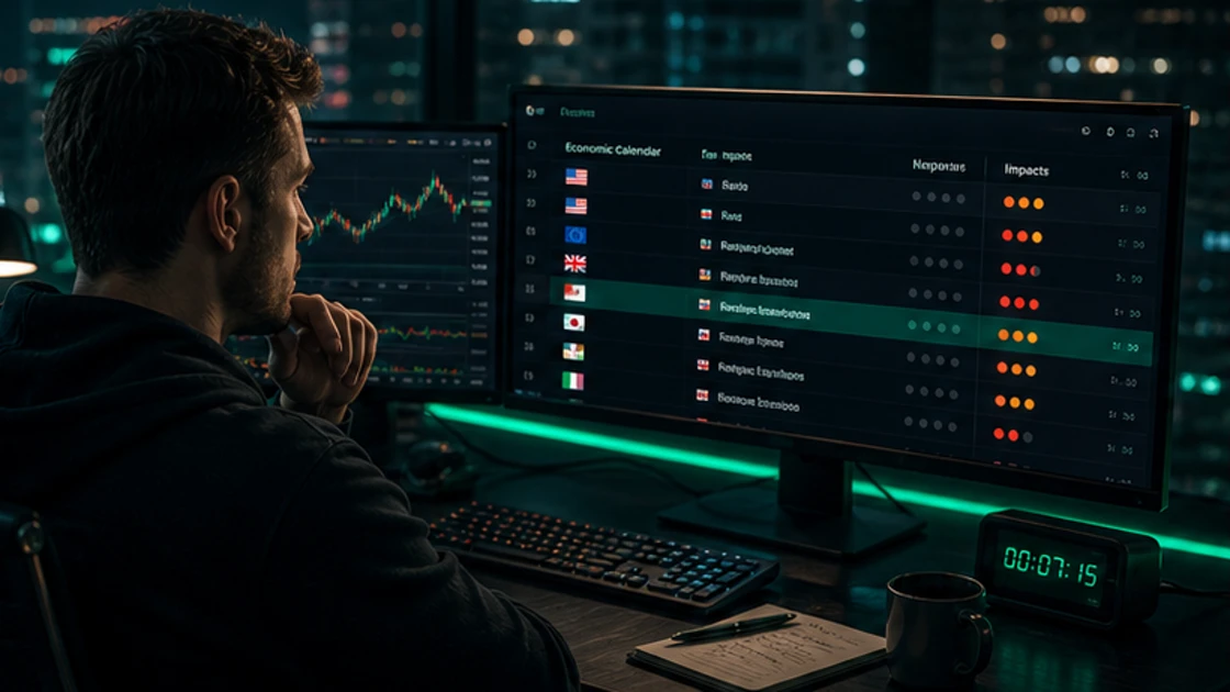 Economic calendar workflow for news trading on Quotex