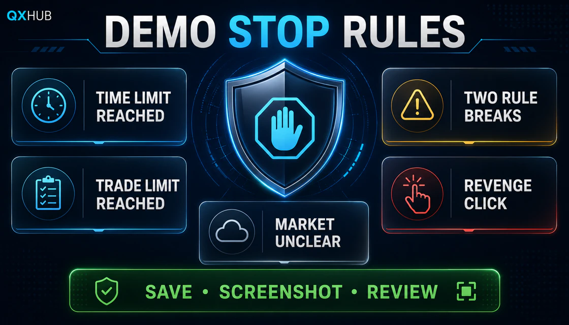 Olymp Trade demo stop rules and readiness checklist