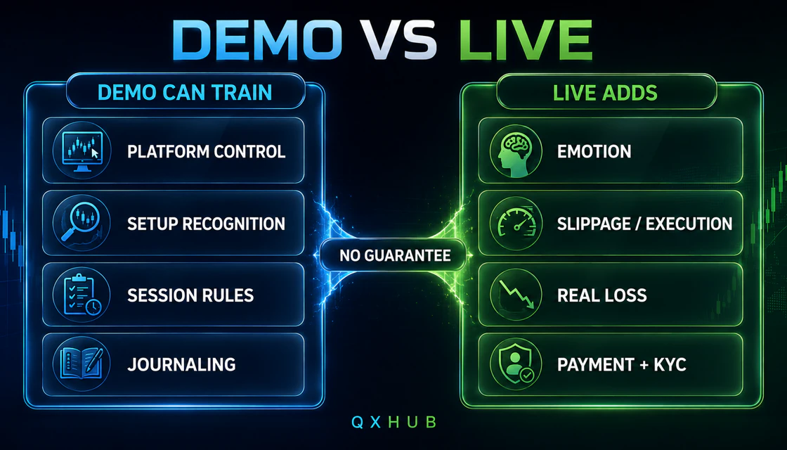 Olymp Trade demo versus live account comparison