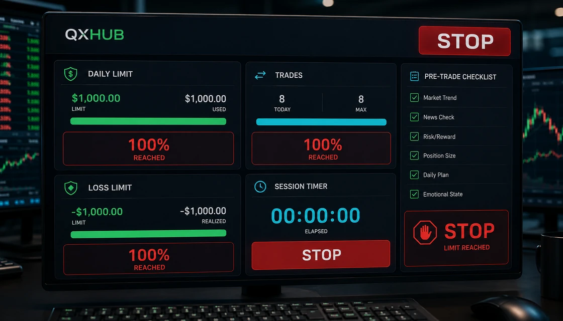 Daily trade and loss limits ending a trading session
