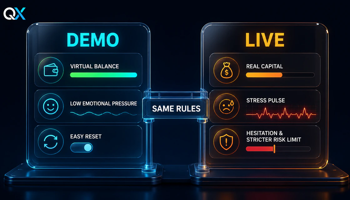 Pocket Option demo versus live account comparison