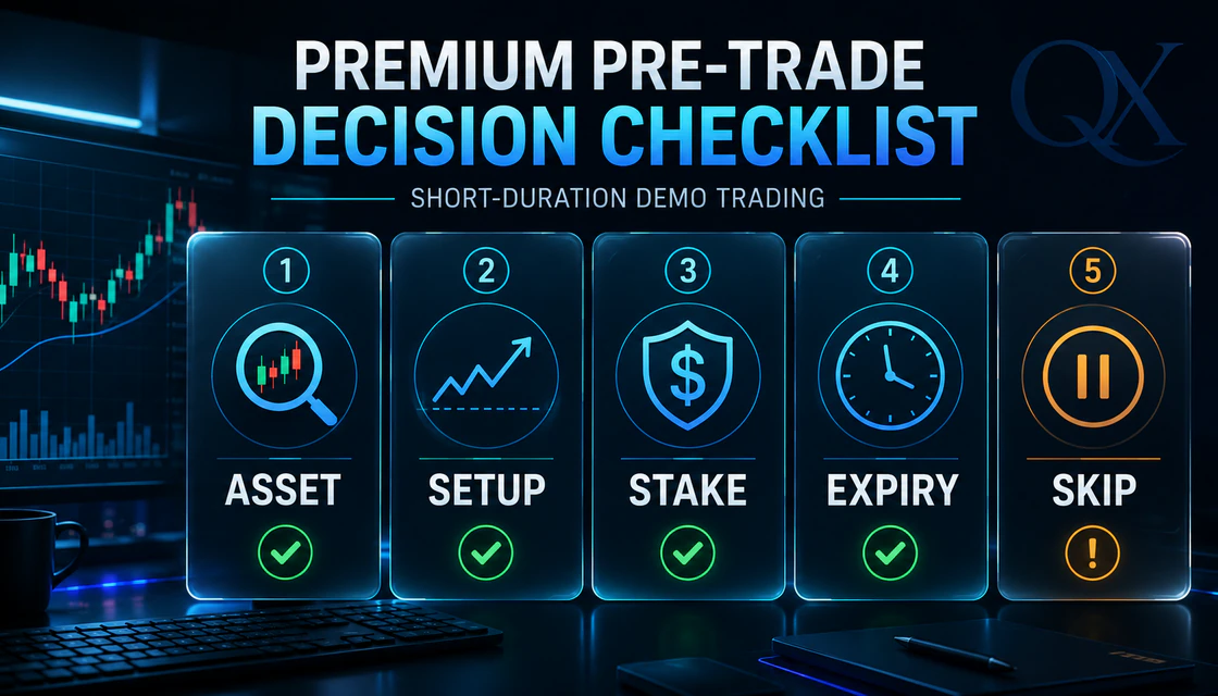 Pocket Option demo pre-trade checklist
