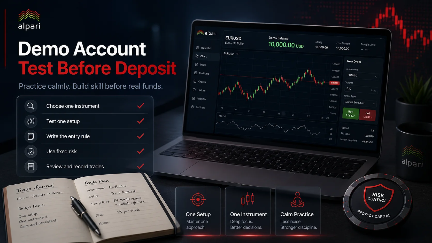 Alpari demo account checklist before deposit and broker review